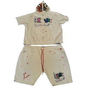 Rare Los Angeles Urban Wear Frost Designs Original Love Kills Hoodie + Short 6XB